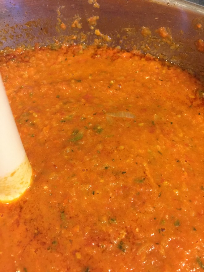 I like a bit of texture to my sauce so this this the most I puree it.